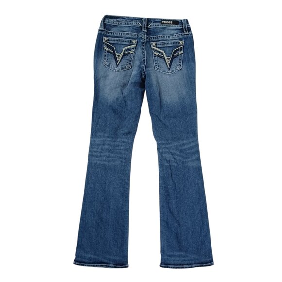 Vigoss Jeans Chelsea Bootcut Heritage Fit Lowrise Medium Wash Stretch Size 2 L33 - Picture 1 of 13
